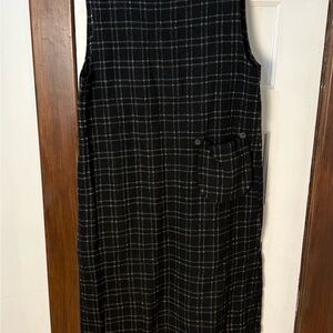 Grape Co. Ltd - Black and White Plaid Sleeveless Dress